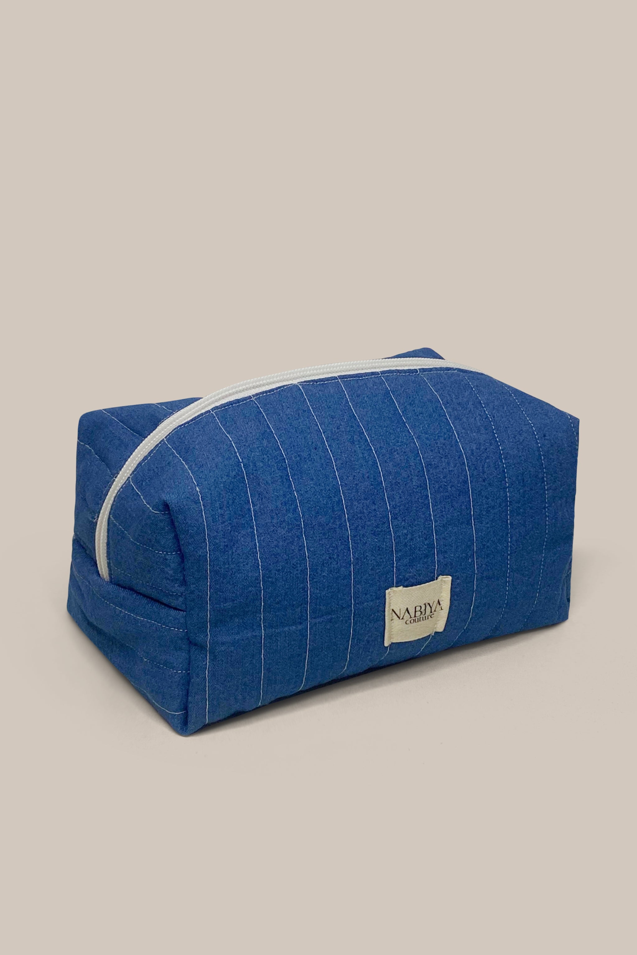 Trousse BLUE NÛR | Trousse maquillage élégante faite main